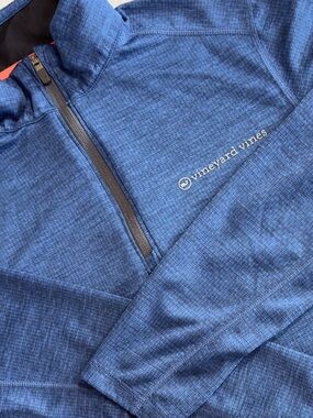 Vineyard Vines Men’s On the Go Blue Quarter-Zip
